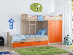 Кровать Дельта-18.04.01 оранжевая