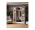 Шкаф комбинированный Ларс 1600 с зеркалом белый/ателье светлое