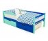 Кровать-тахта Svogen с ящиками и бортиком мятно-синий