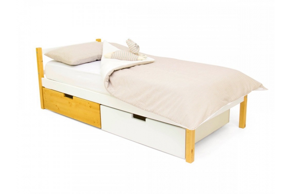 Кровать Svogen Classic с ящиками дерево-белый