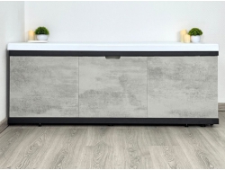 Экран под ванну МДФ Rita Black 1800 мм серый бетон