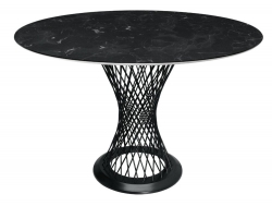 Стол Калипсо 1200 мм Мрамор Кунгур/опоры черный