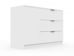 Комод Монблан 1200 Белый Шагрень