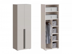 Шкаф 2-створчатый со штангой и полками МС Люмьер Кашемир