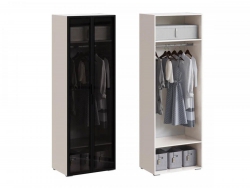 Шкаф 2-створчатый со стеклом МС Люмьер Кашемир