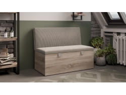 Скамья прямая «Мальта» - 0009.175.000 Дуб Сонома трюфель, Микровелюр Linea Grande 25/Connect 25 (мокко)