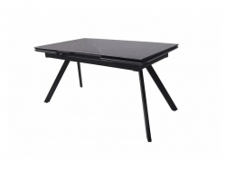 Стол раздвижной Атлант 1200 мрамор чёрный/черный муар